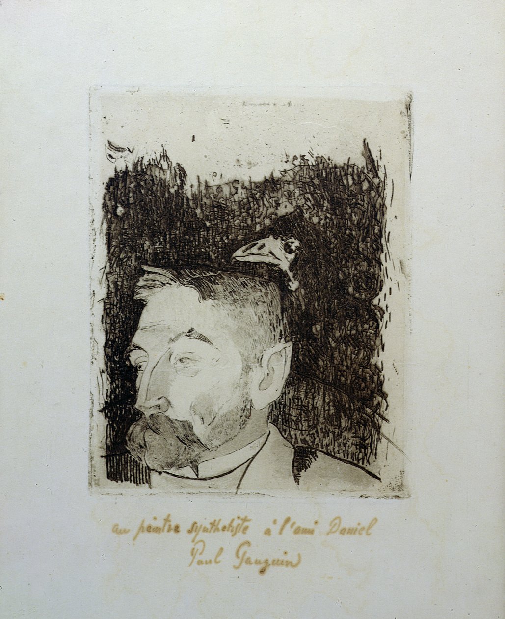 &39;Au Poete Synthetiste ..&39;, retrato de Stephame Mallarme (1848-1903) de Paul Gauguin