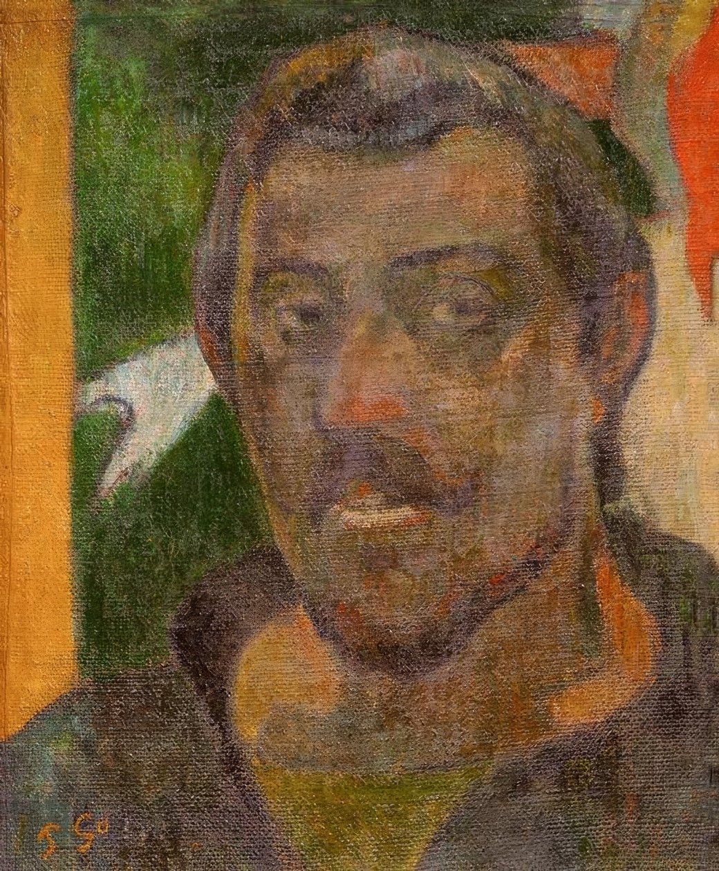 Auto-retrato com Ondina de Paul Gauguin