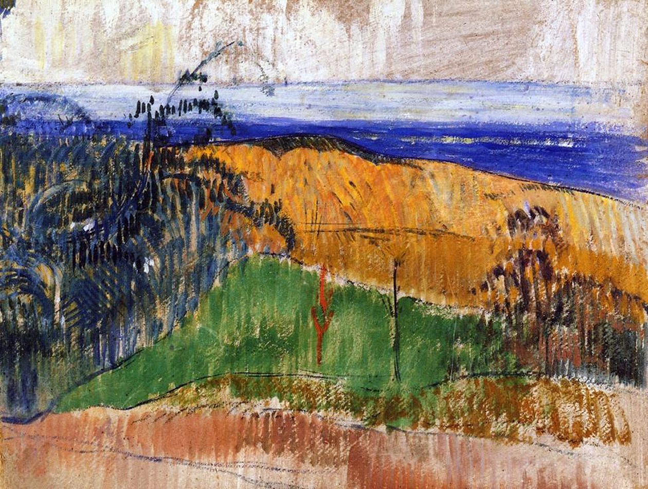 Praia em Bellangenay, 1889 de Paul Gauguin