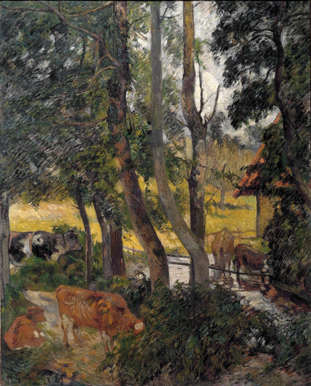 Paisagem bretã, 1885 de Paul Gauguin