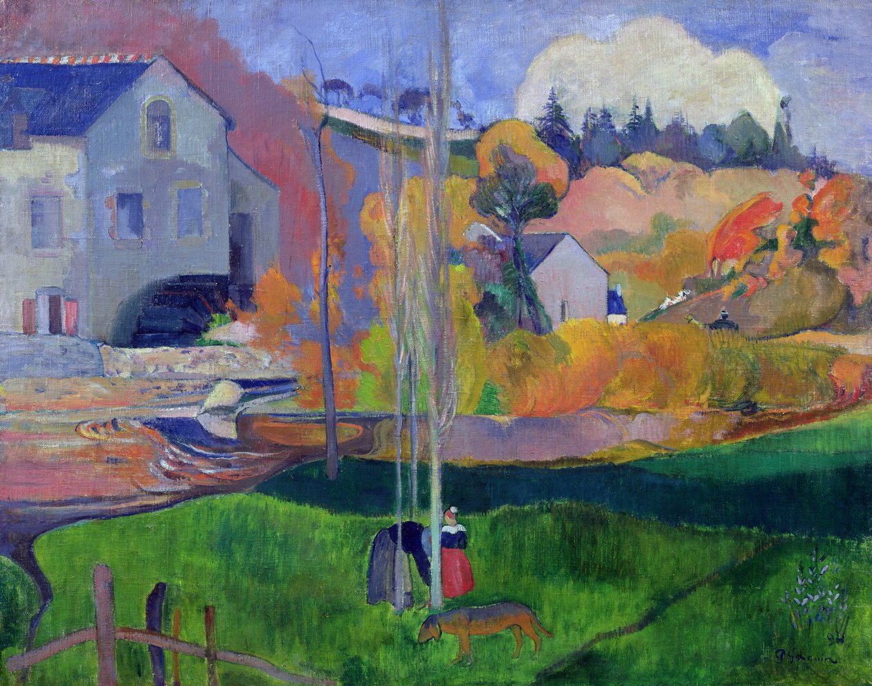 Paisagem da Bretanha: o moinho de David, 1894 de Paul Gauguin