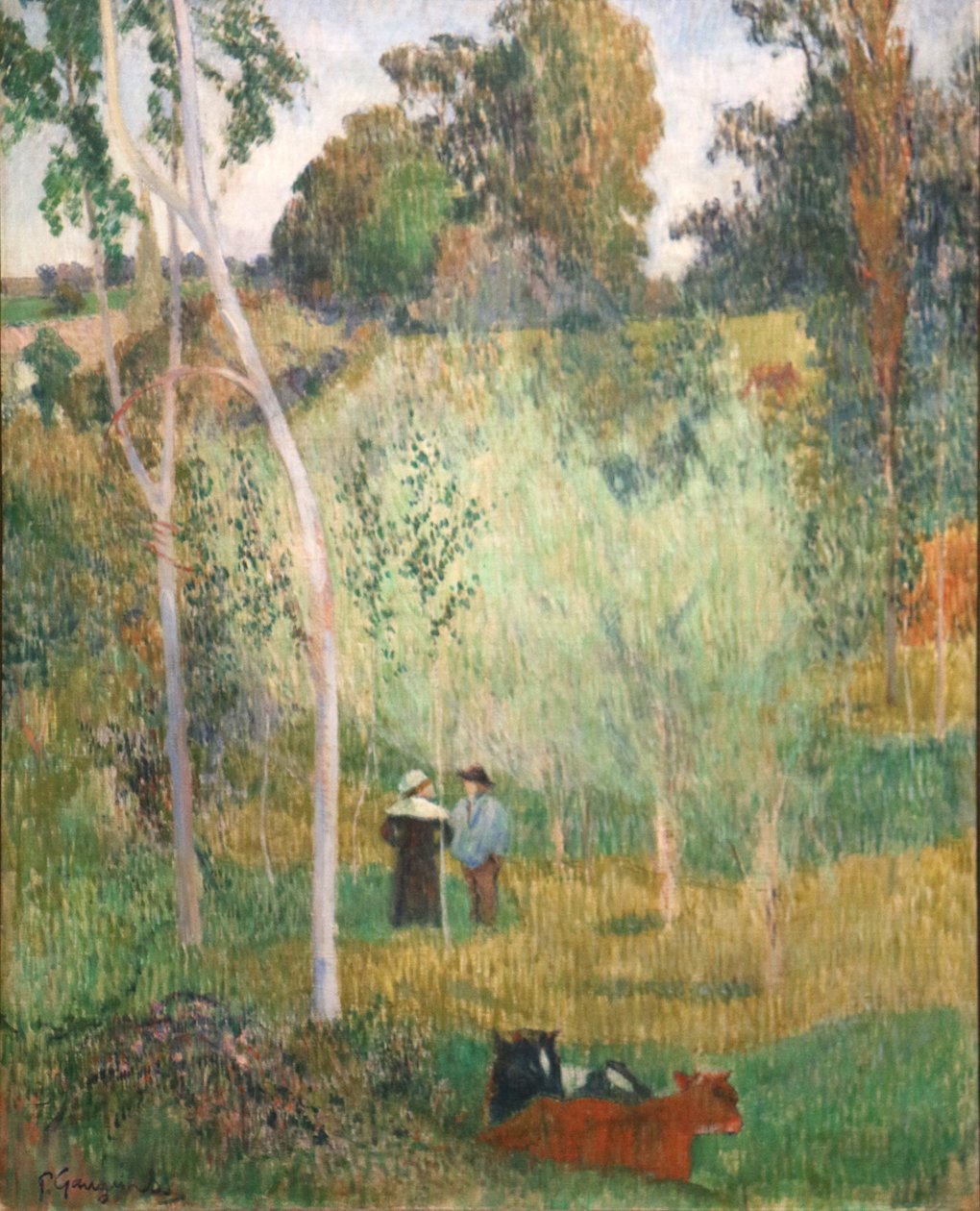 Conversa nos campos de Paul Gauguin