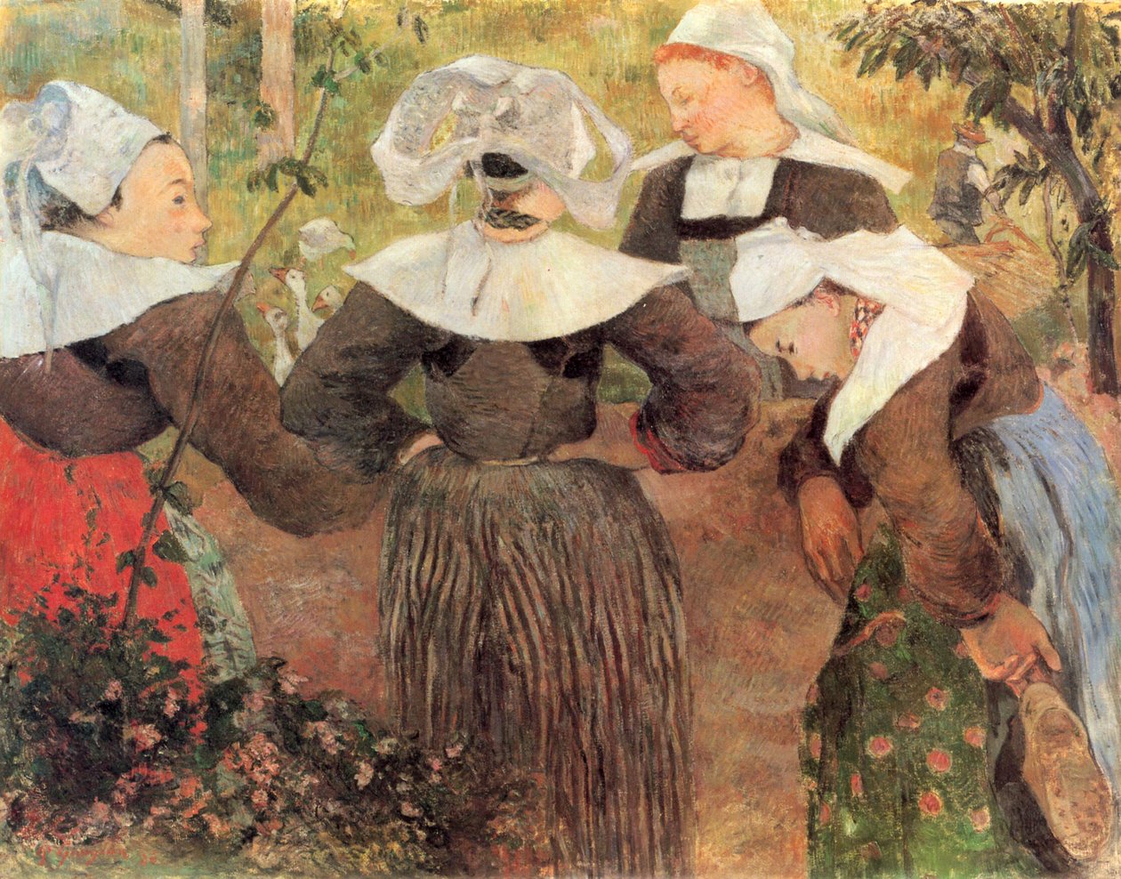 A dança das quatro mulheres bretãs de Paul Gauguin