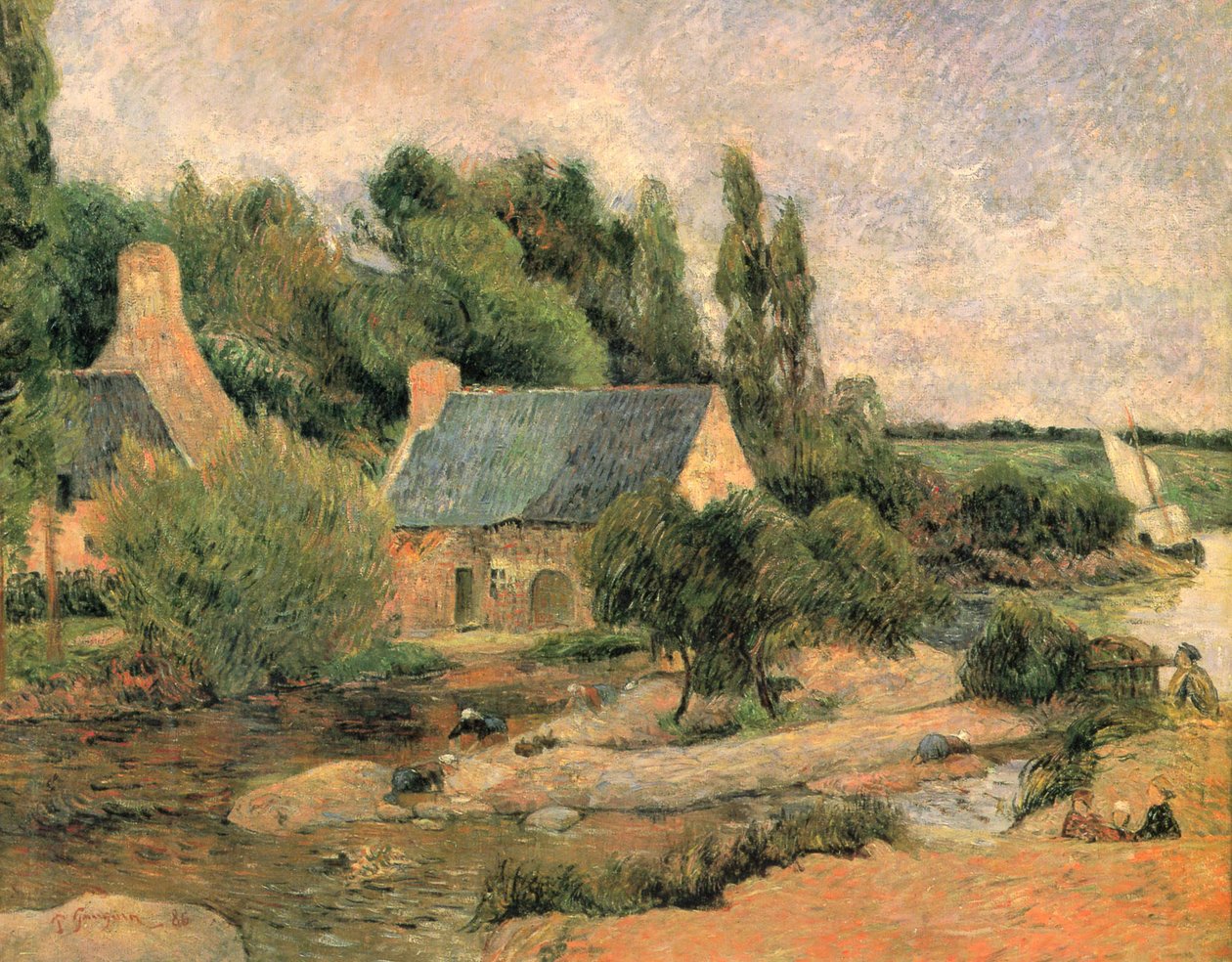 As lavadeiras de Pont-Aven de Paul Gauguin