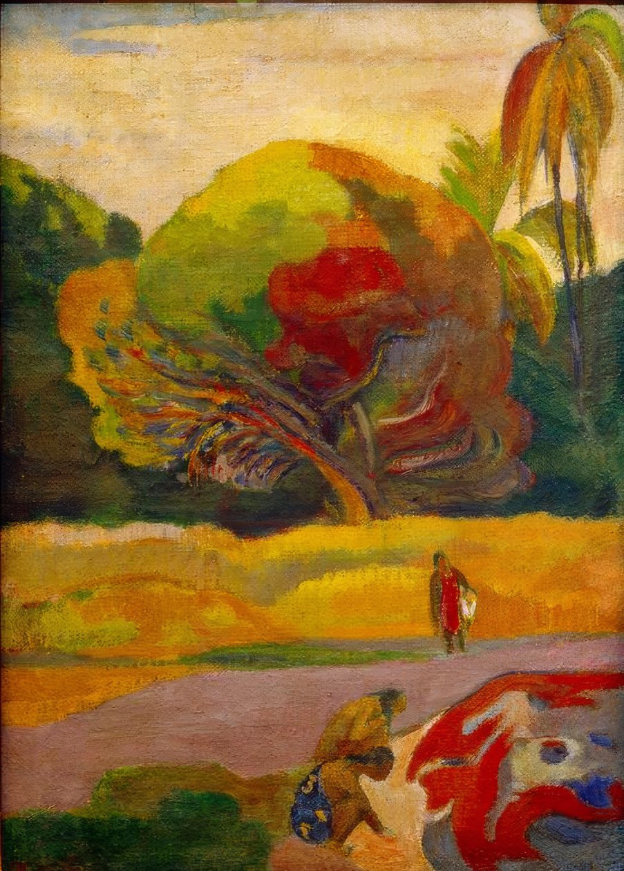 Mulheres no rio de Paul Gauguin