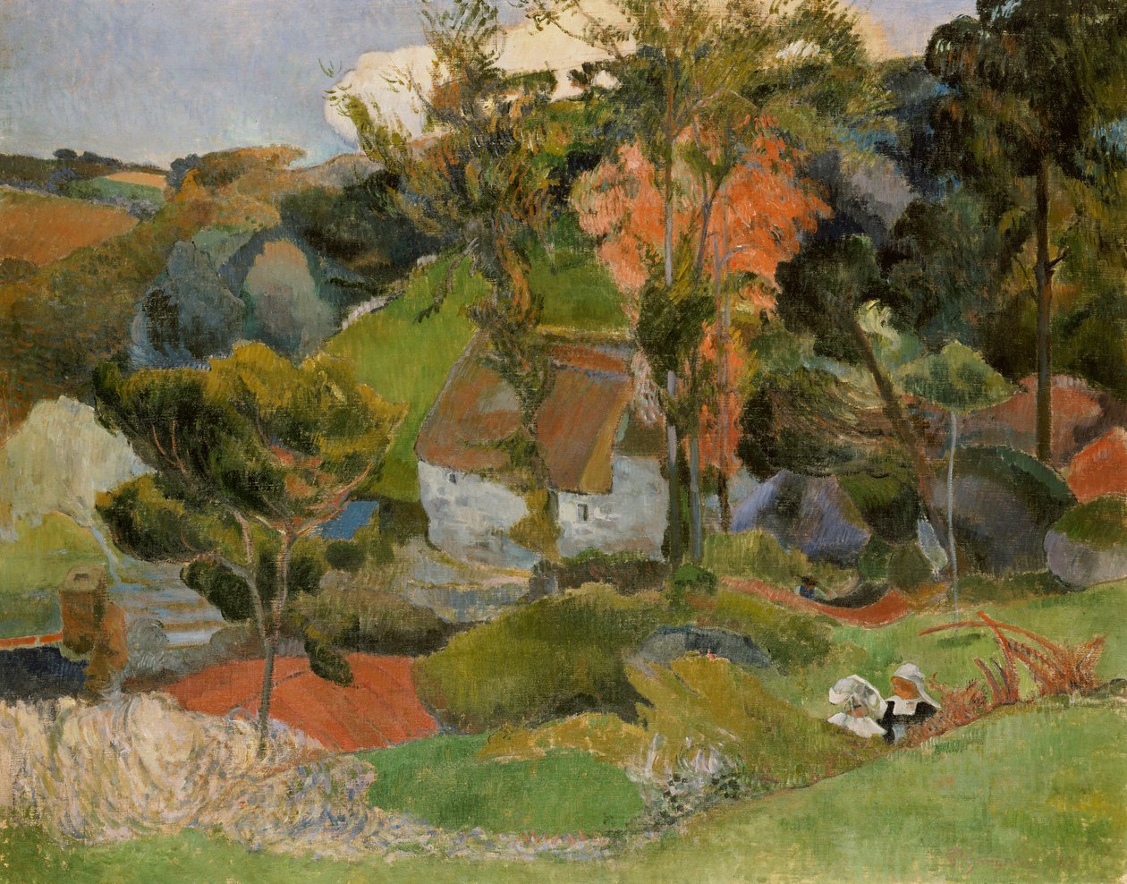 Paisagem em Pont Aven, 1888 de Paul Gauguin