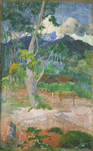 Paisagem com um cavalo de Paul Gauguin