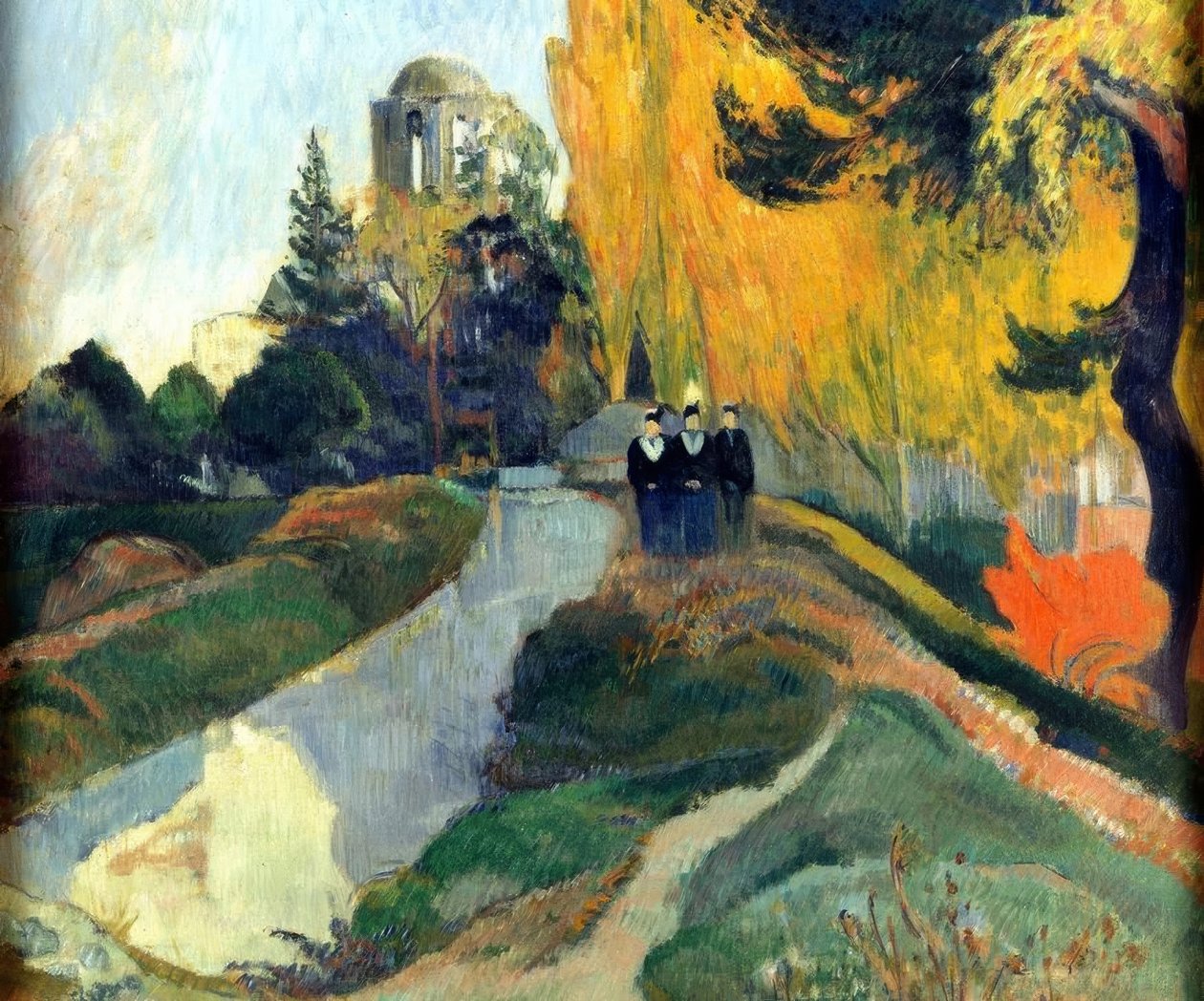 Os Alyscamps (Paisagem ou As Três Graças no Templo de Vén de Paul Gauguin