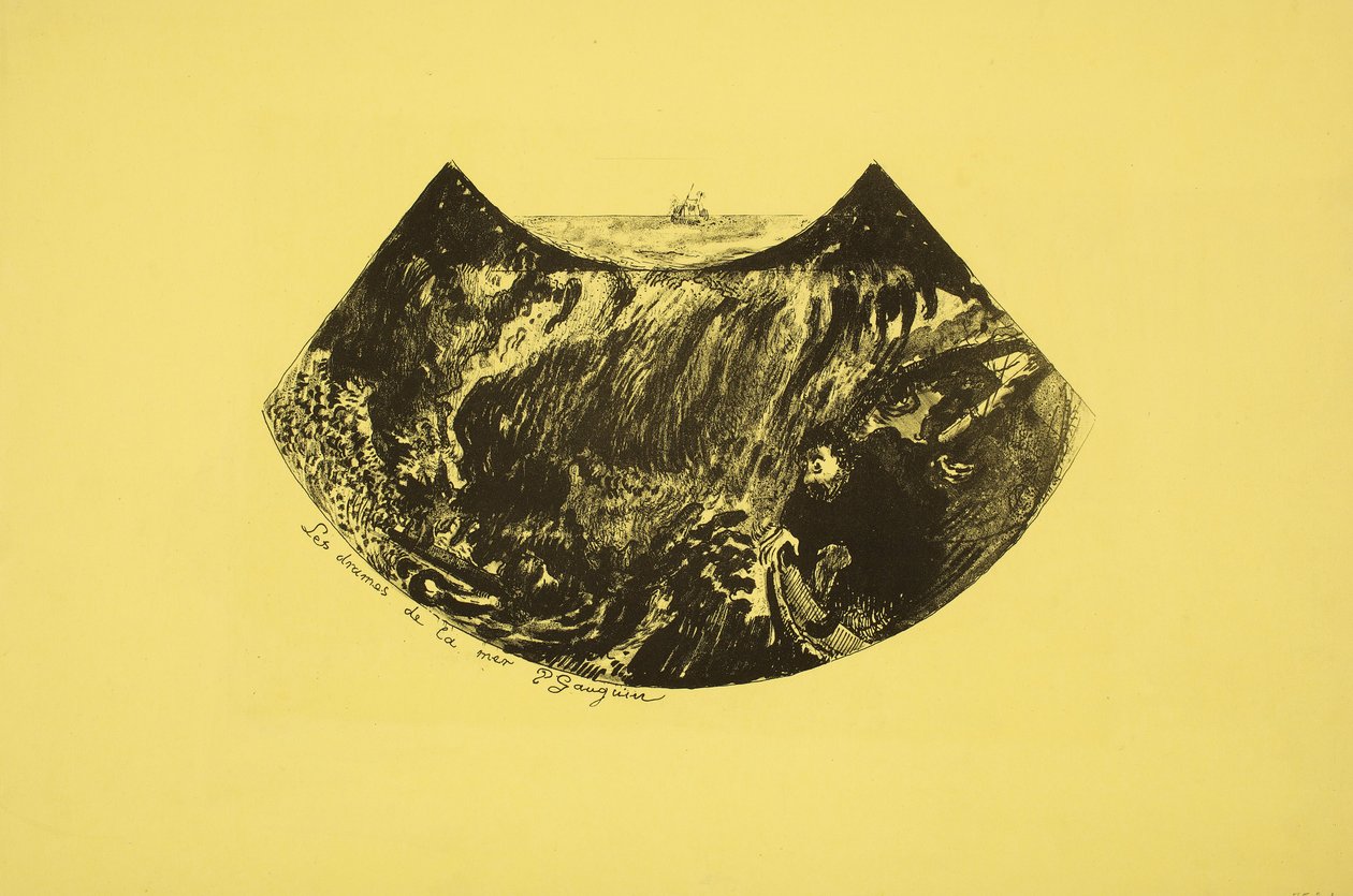 Os Dramas do Mar. - Uma Descida ao Redemoinho (Dramas do Mar - Descida ao Maelstro ... de Paul Gauguin