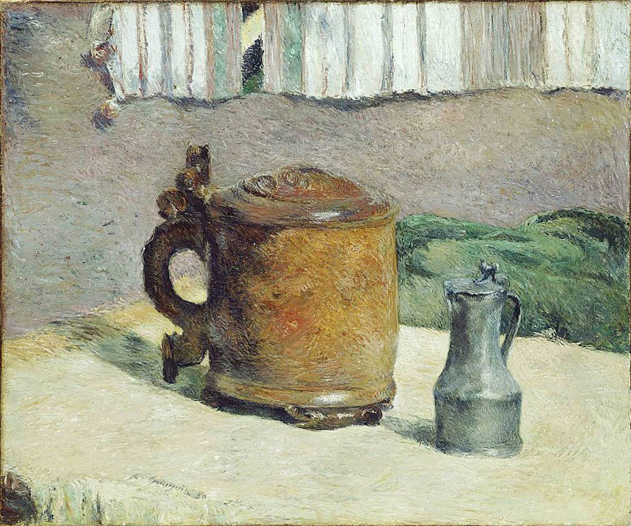 Ainda vida com jarro de Argyle e copo de ferro de Paul Gauguin