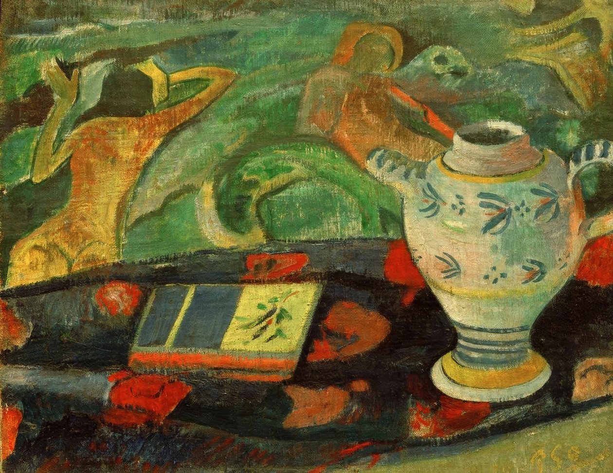 Natureza morta com um jarro de Quimper de Paul Gauguin