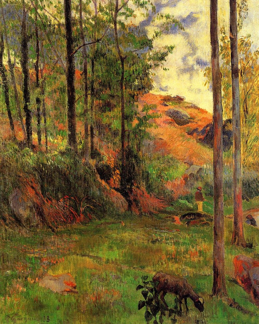 Caminho, baixo, para, a, aven de Paul Gauguin