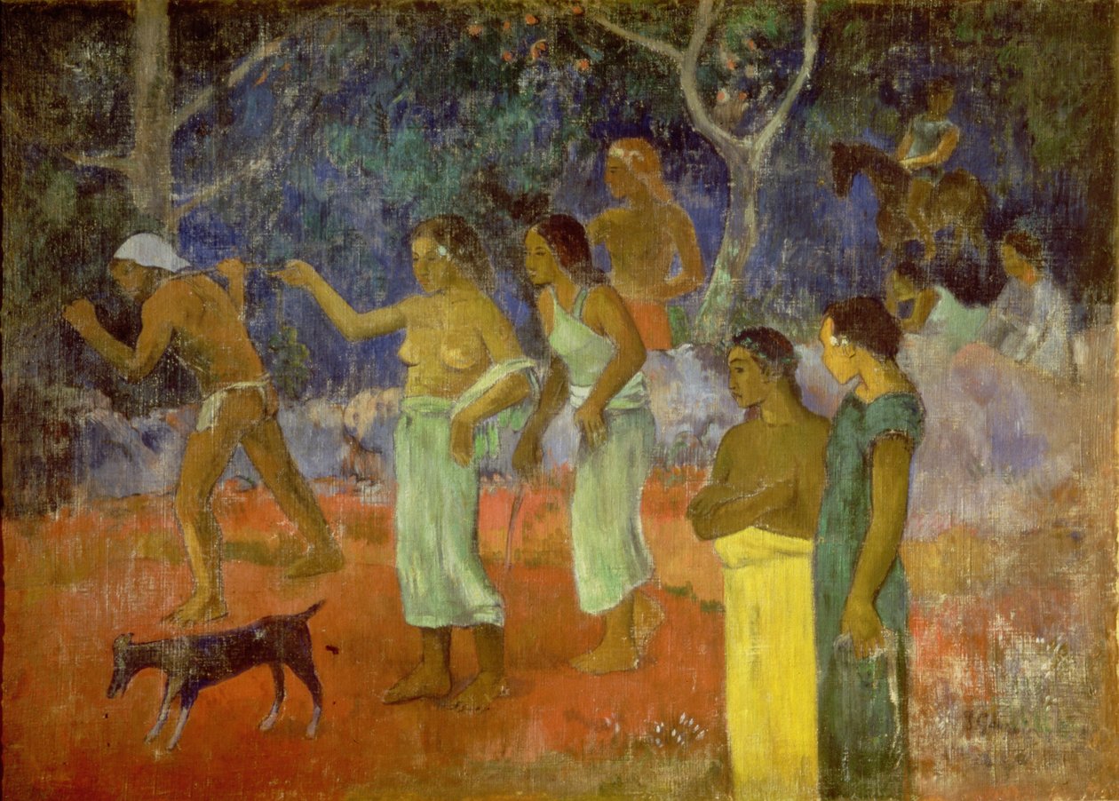 Cena da Vida Taitiana, 1896 de Paul Gauguin
