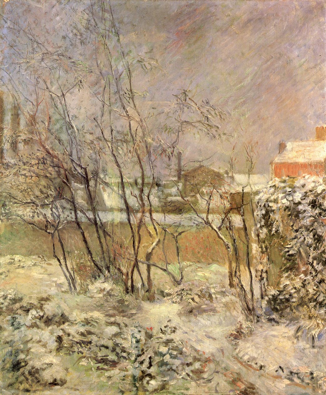 Neve na Rue Carcel de Paul Gauguin