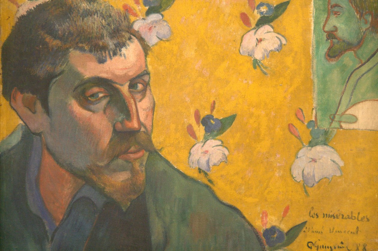 Auto-retrato com retrato de Bernard de Paul Gauguin
