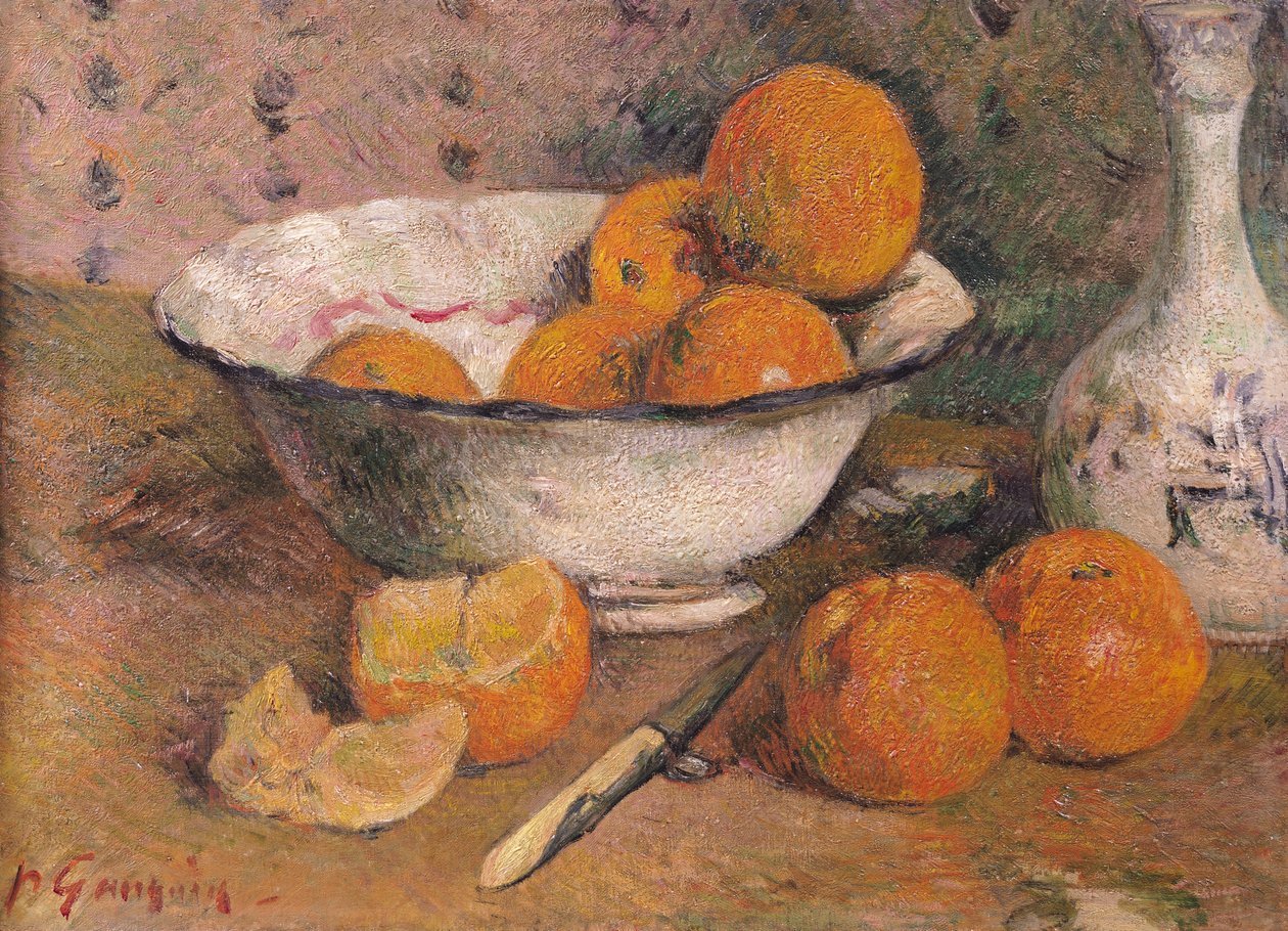 Ainda vida com laranjas, 1881 de Paul Gauguin