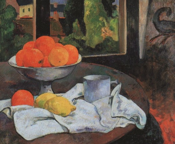 Ainda vida com casca de frutas e limões de Paul Gauguin