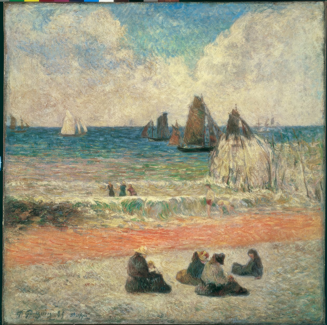Praia em Dieppe de Paul Gauguin