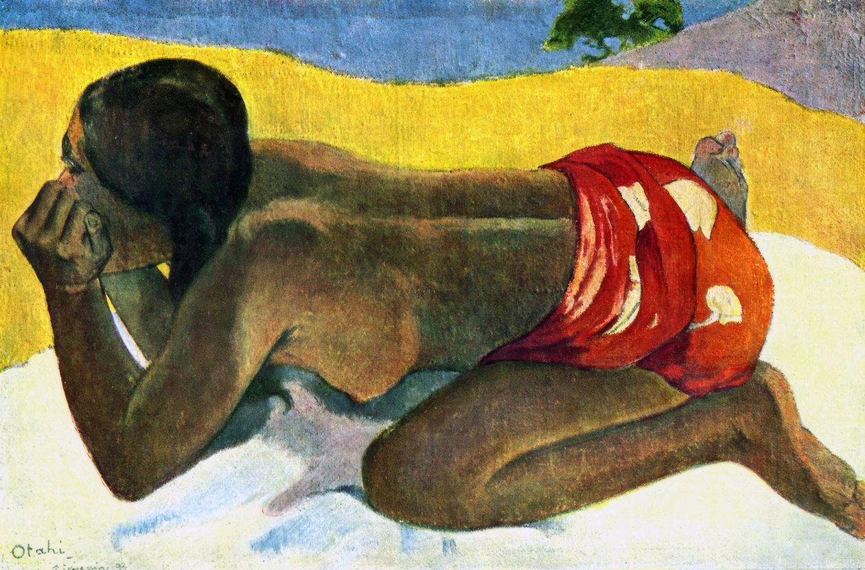 Taiti: Otaki (Sozinho), Paul Gauguin (1893) de Paul Gauguin