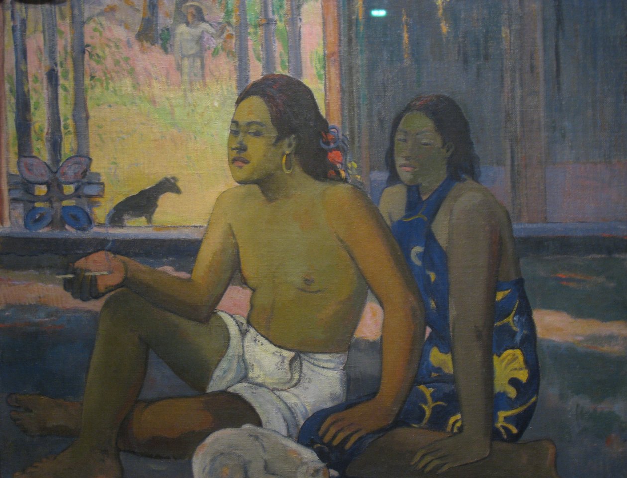 Taitianos em um quarto de Paul Gauguin