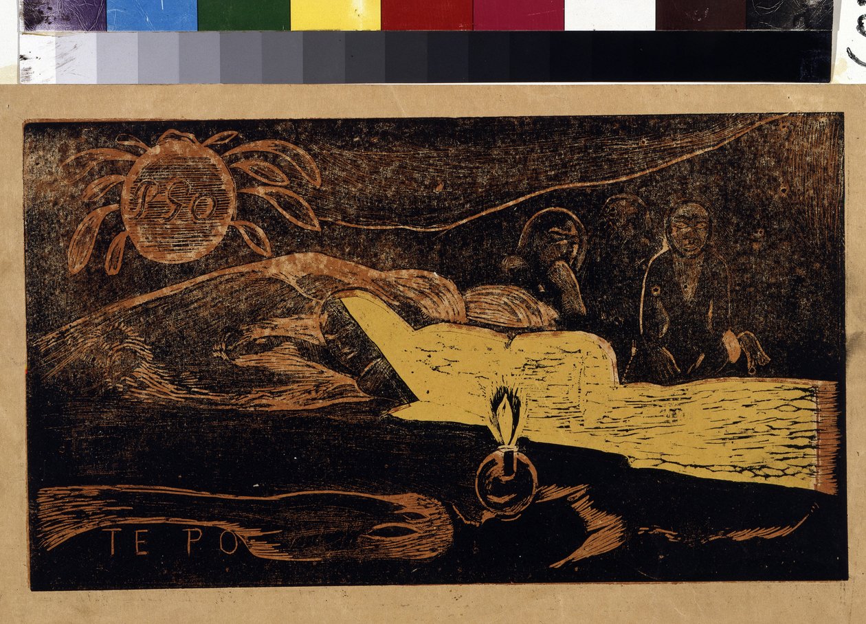 Te Po ou A Grande Noite, da série &39;Noa Noa&39;, 1893-94 de Paul Gauguin