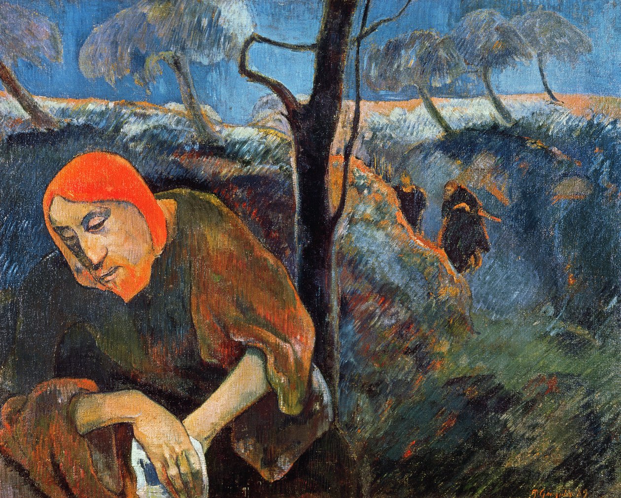 A agonia no jardim das oliveiras, 1889 de Paul Gauguin