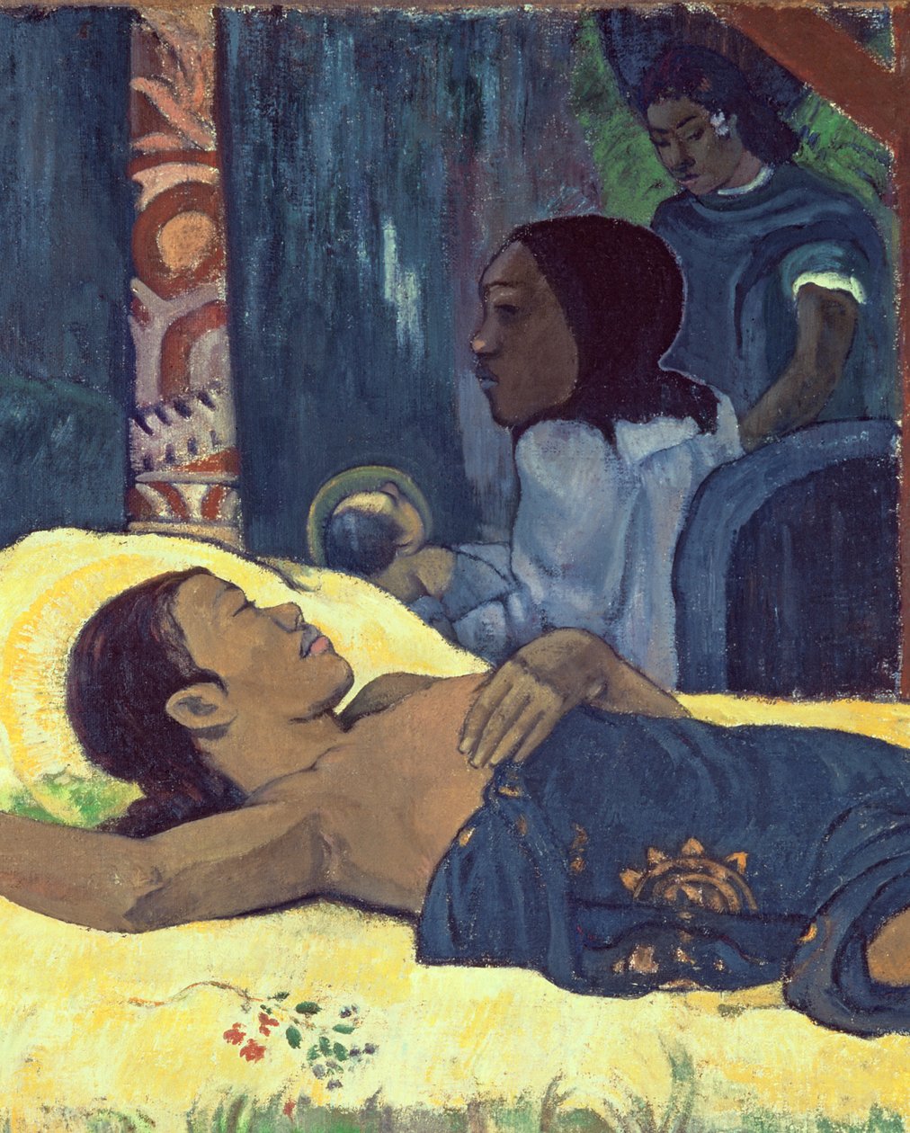 O nascimento de Cristo, 1896 (detalhe de 142140) de Paul Gauguin