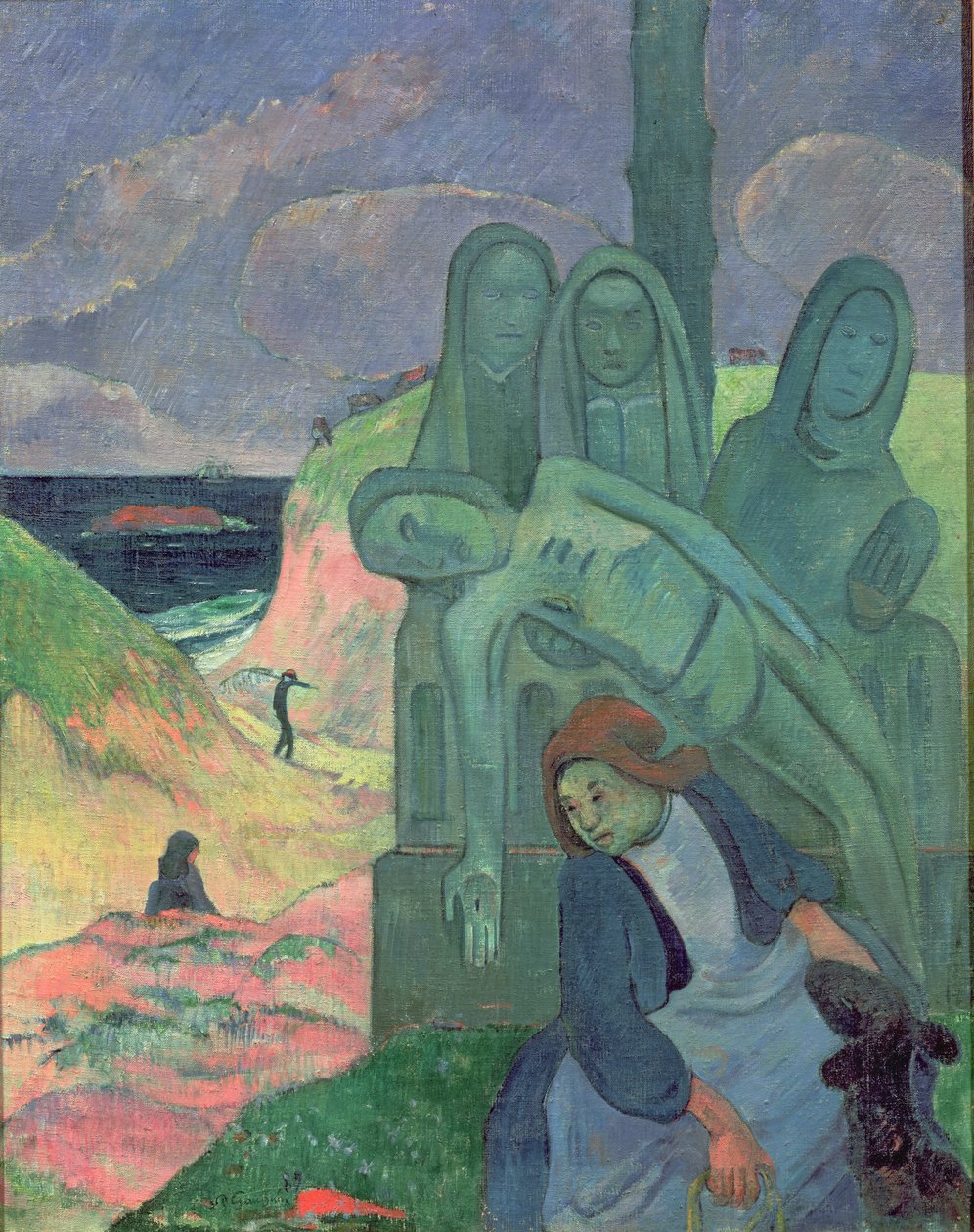 O Cristo Verde (Calvário Bretão) 1889 de Paul Gauguin
