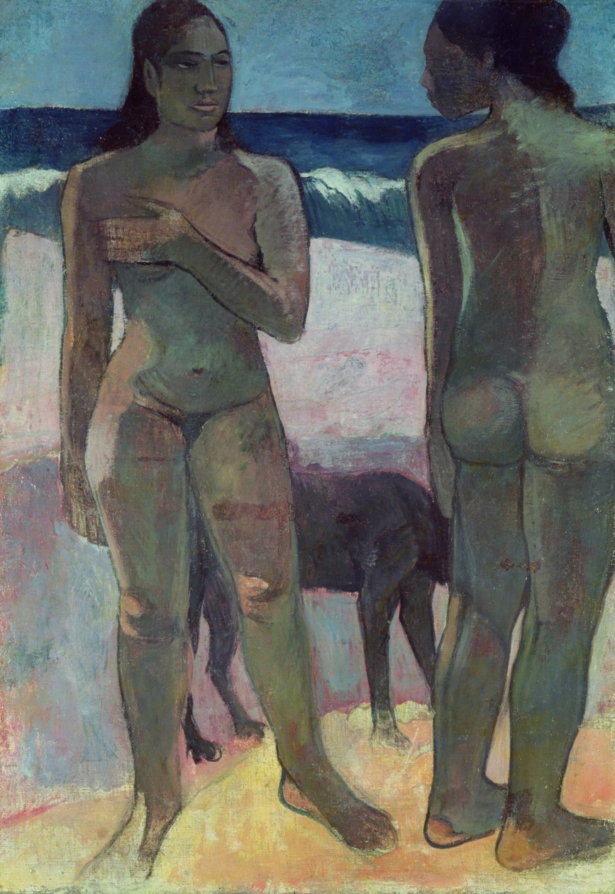Duas mulheres taitianas na praia, 1891 de Paul Gauguin