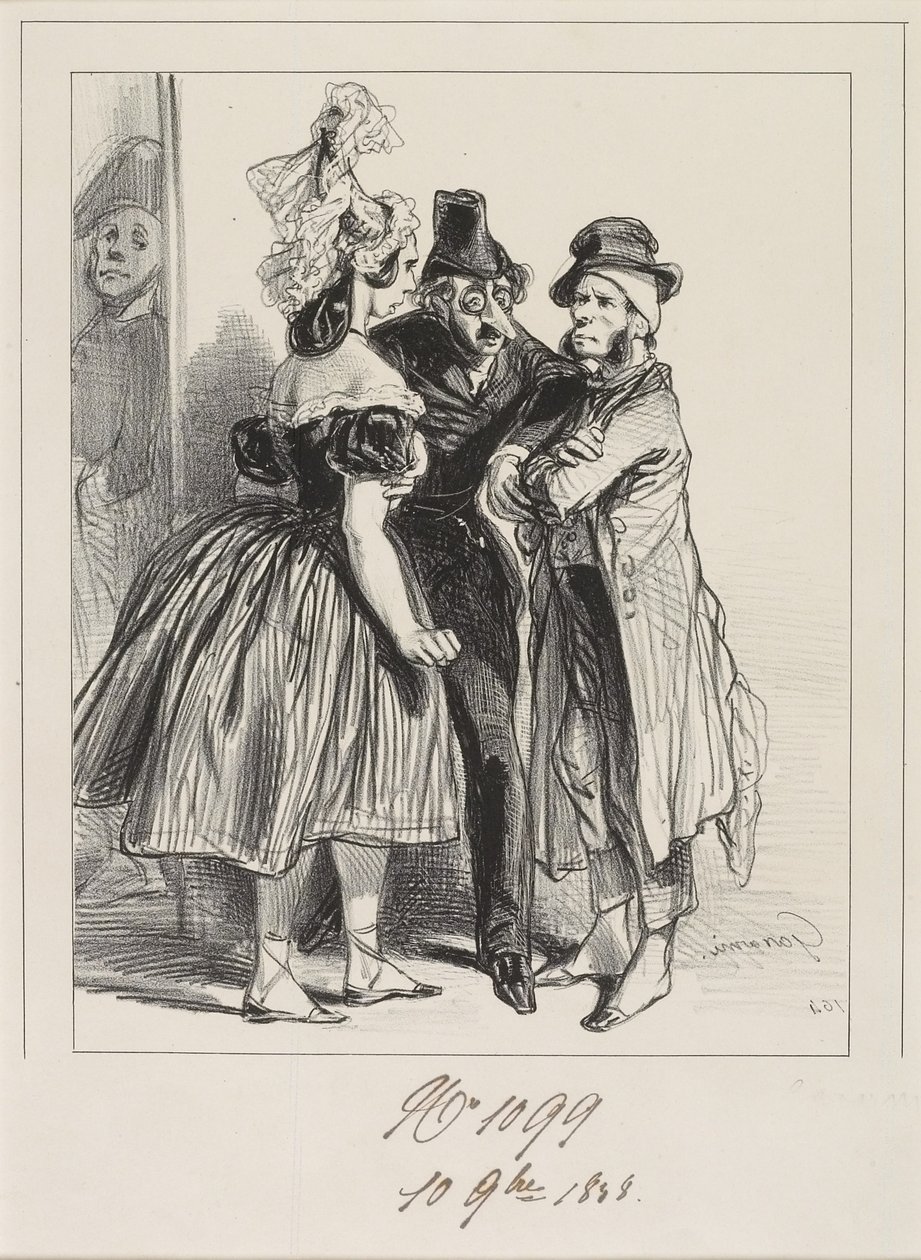 Eu lhe digo que sua esposa insultou a minha, sou eu, 1838 de Paul Gavarni