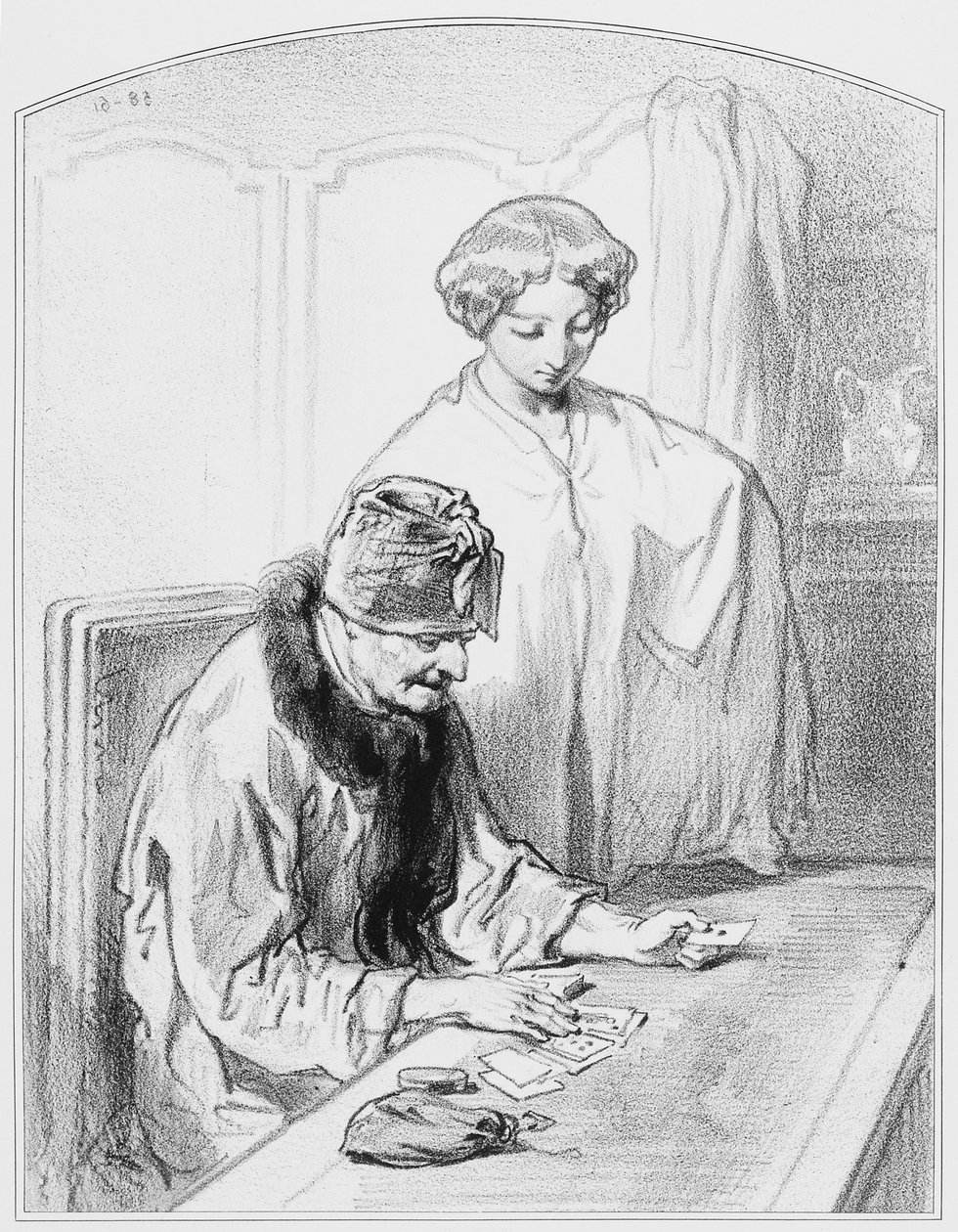 Sucesso, placa 12 de Les Toquades, 1858 de Paul Gavarni
