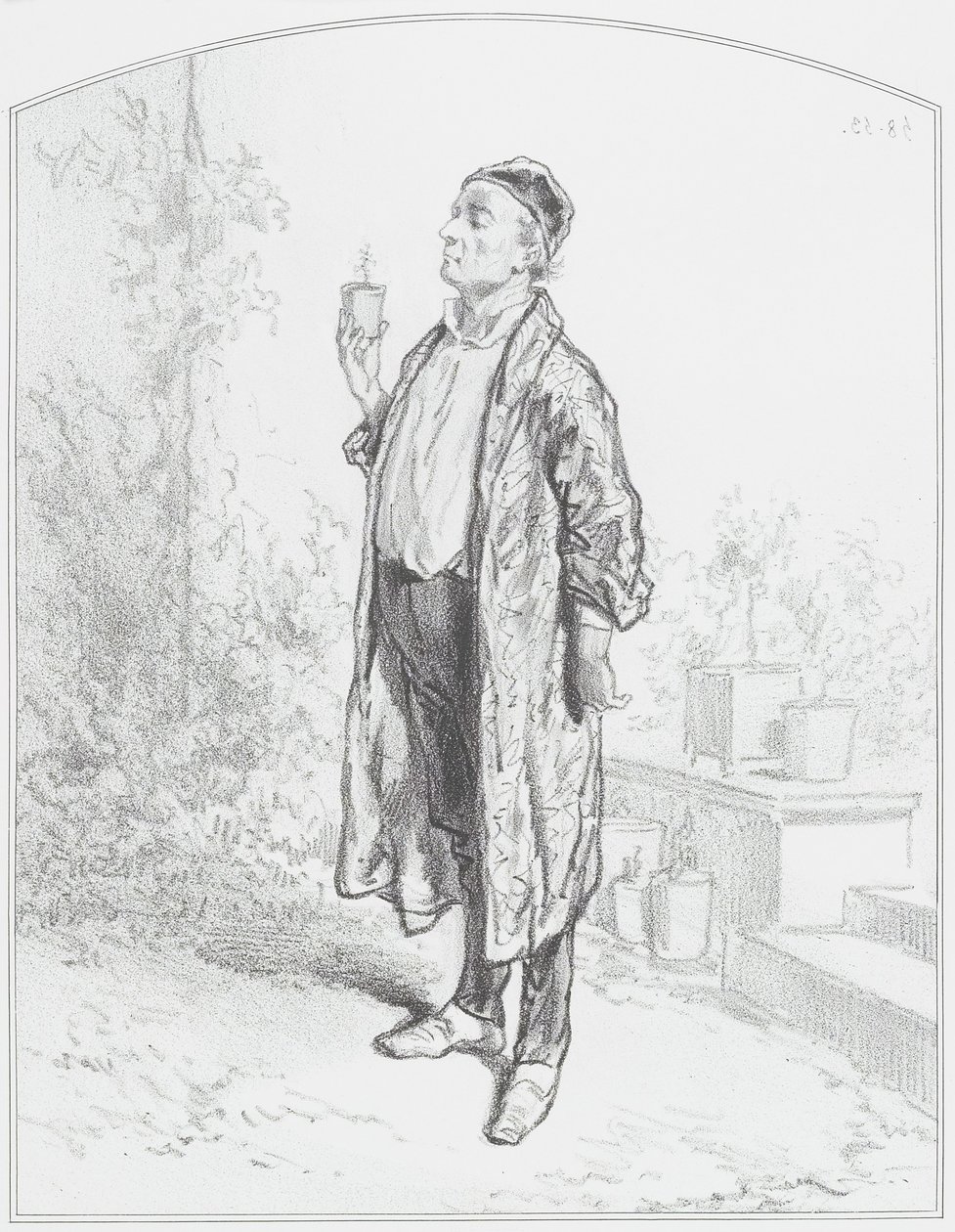 Le cineraria candidissima, placa 3 de Les Toquades, 1858 de Paul Gavarni