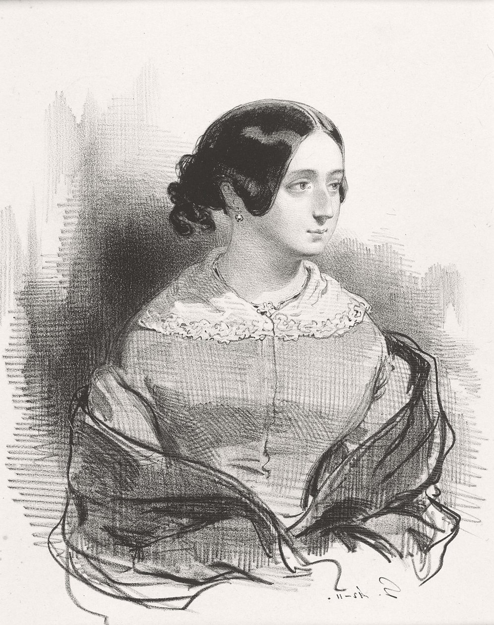 Sra. Montigny, 1842 de Paul Gavarni