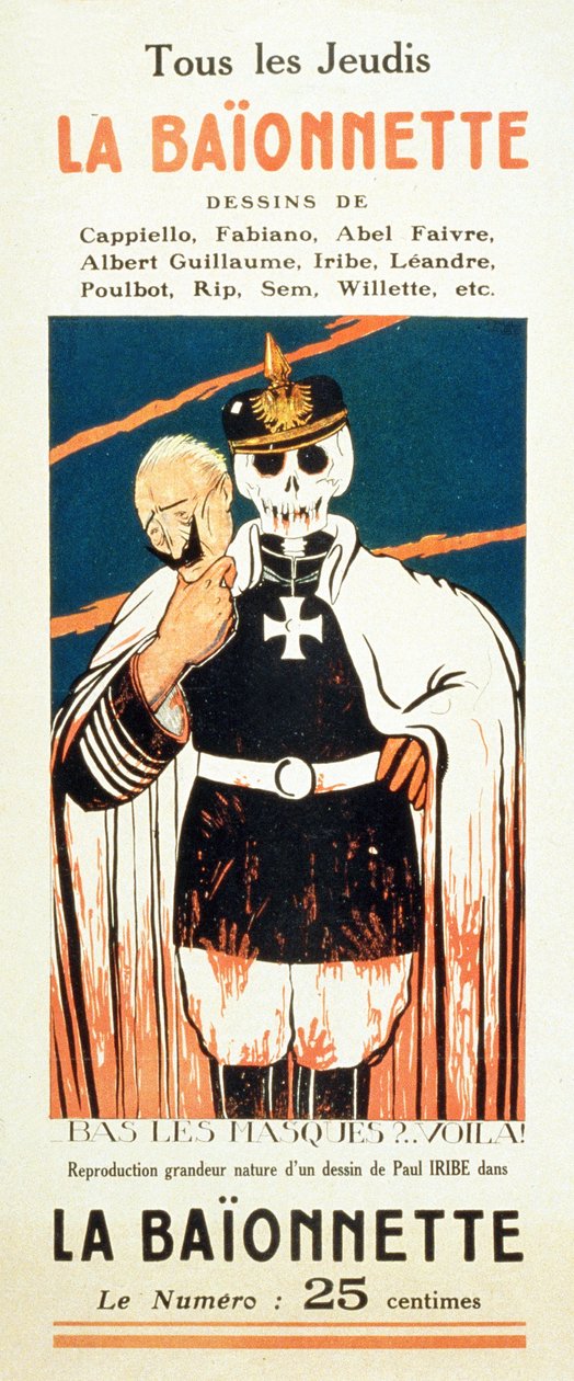 Propaganda para a baioneta, c.1914 de Paul Iribe