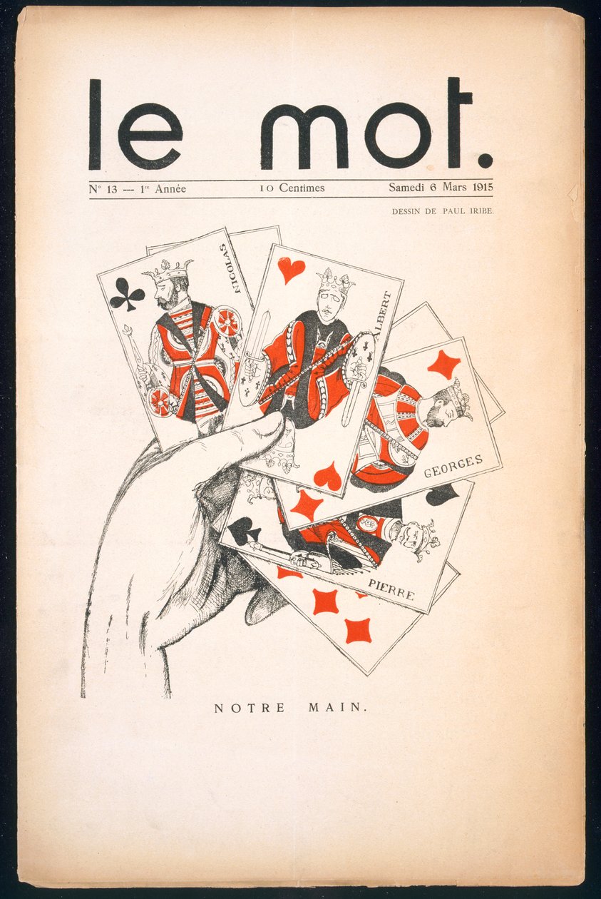 Capa de &39;Le Mot&39;, 6 de março de 1915 de Paul Iribe