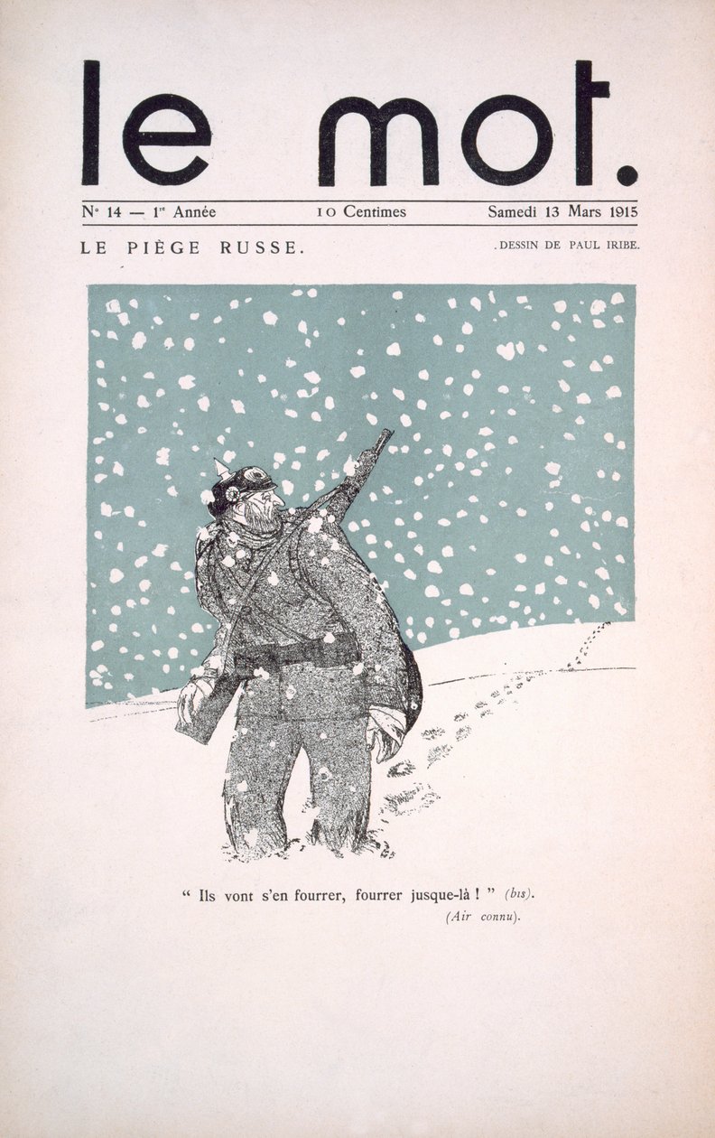 Capa da revista &39;Le Mot&39;, março de 1915 de Paul Iribe