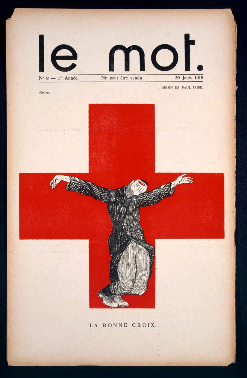 A boa cruz, cartaz de &39;The Word&39;, sábado 30 de janeiro de 1915 de Paul Iribe