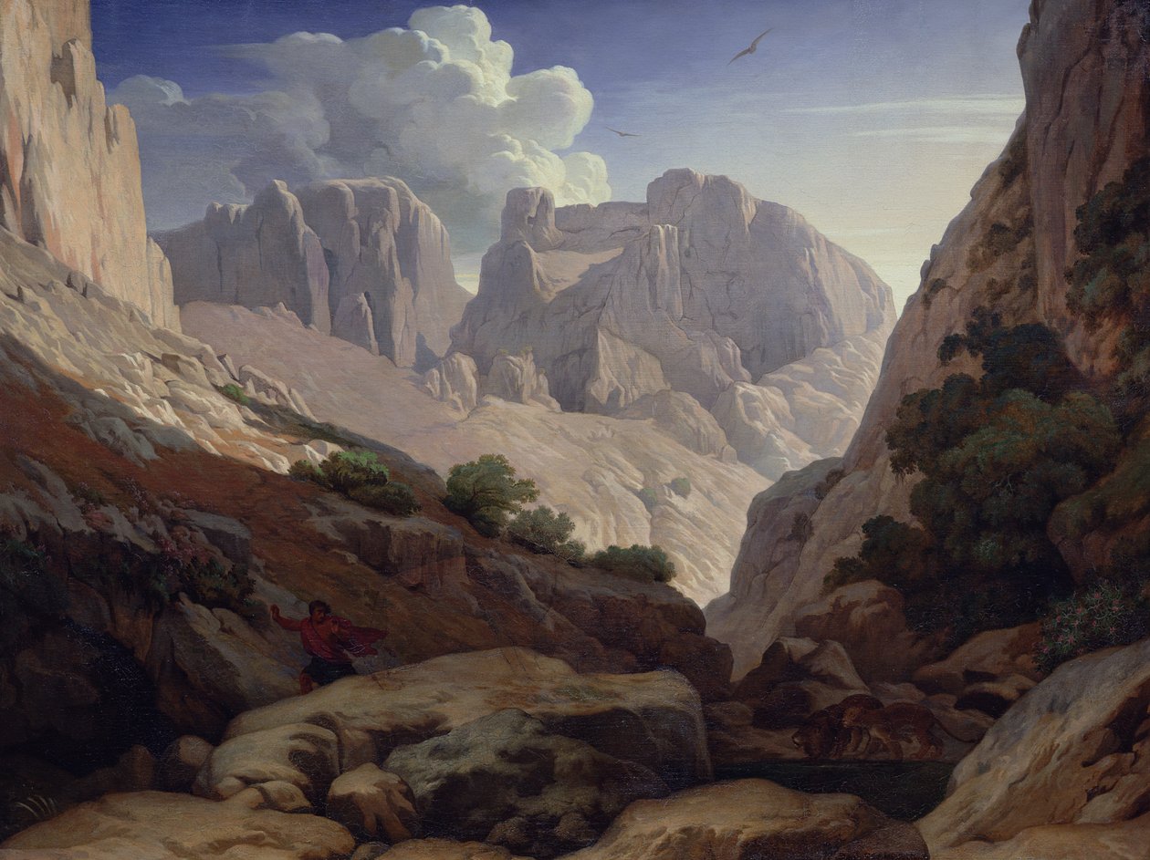 As Gargantas do Atlas, 1843 de Paul Jean Flandrin