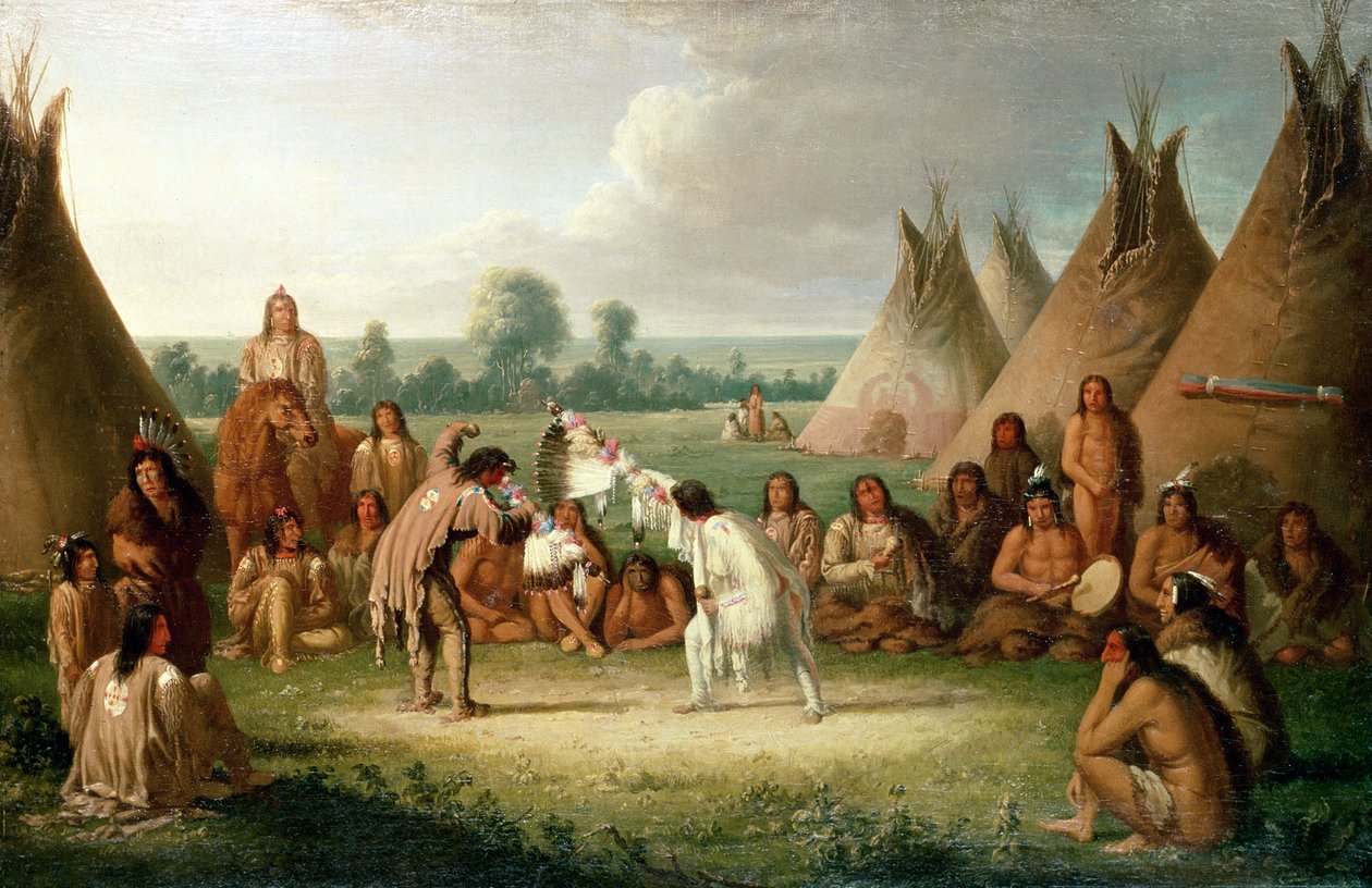 Dança de caule de tubo de medicina norte-americana de Paul Kane