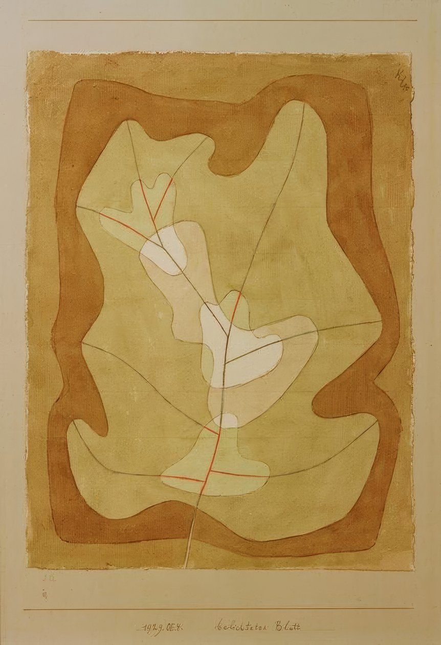 Folha iluminada de Paul Klee