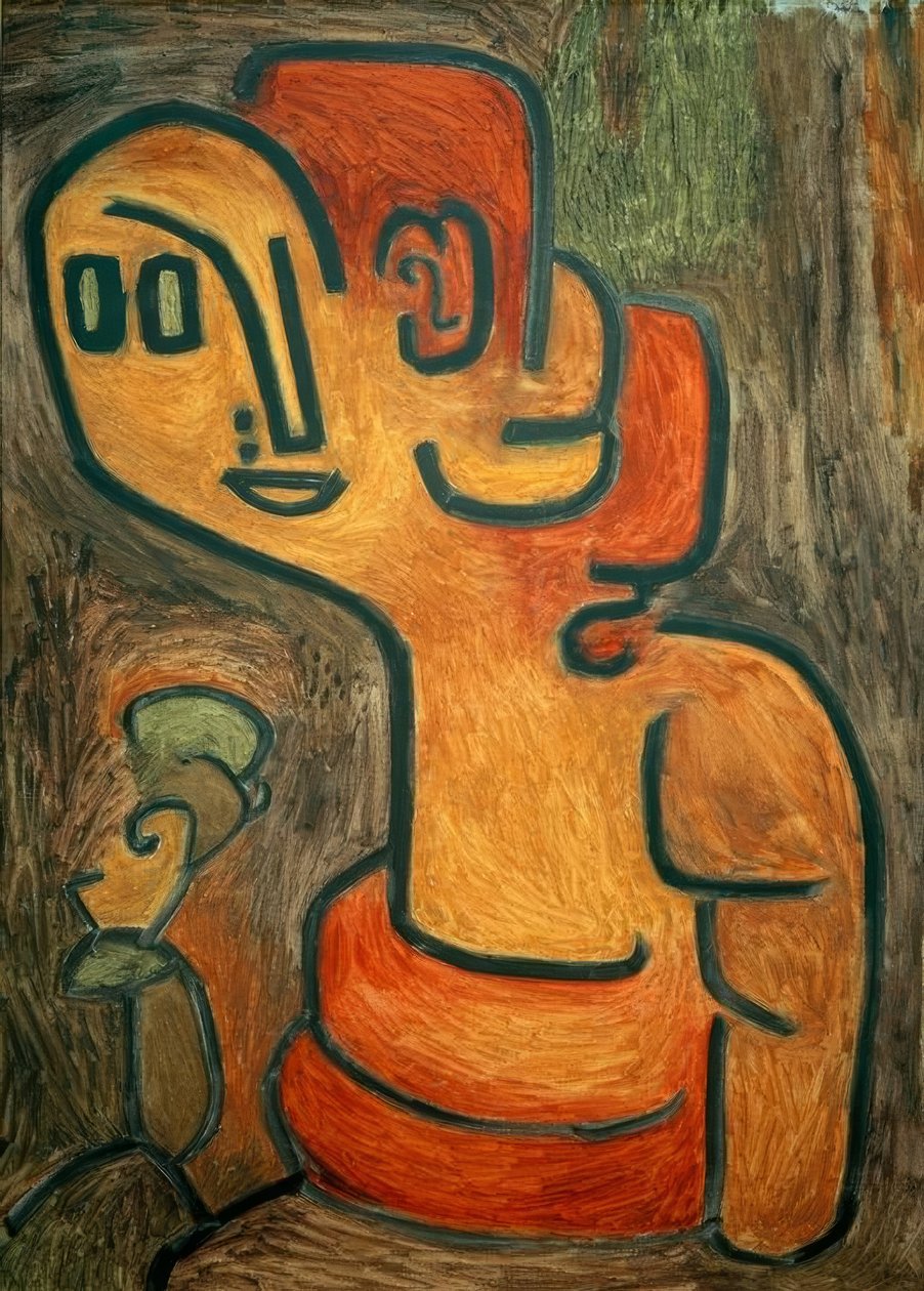 Retrato de meio comprimento de pista de Gaia de Paul Klee