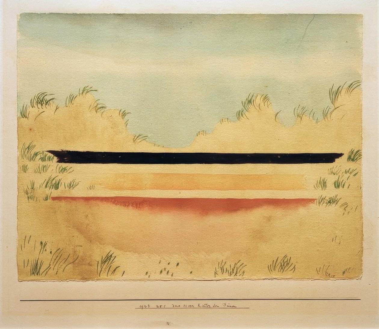 O mar atrás das dunas de Paul Klee