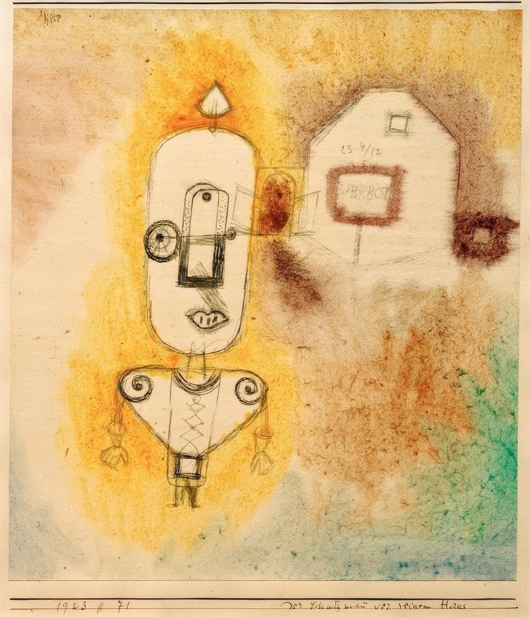 O policial na frente de sua casa de Paul Klee