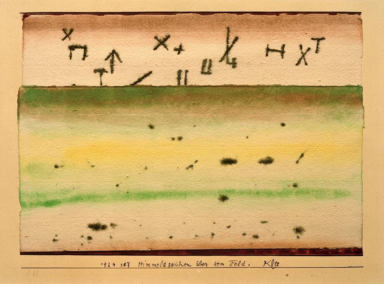 Sinal celestial sobre o campo de Paul Klee