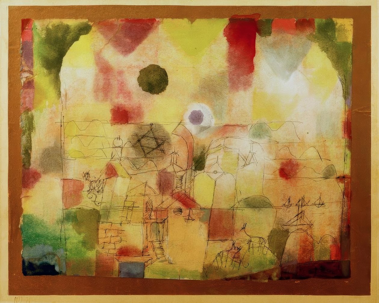 Paisagem cosmicamente permeada de Paul Klee