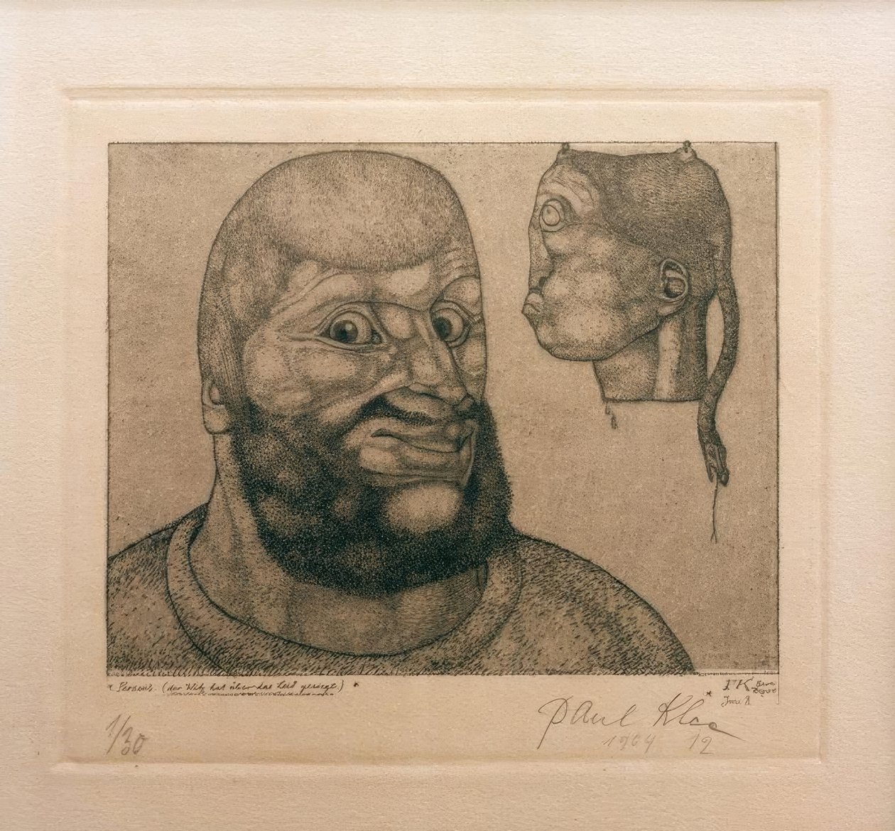 Perseus. (A piada triunfou sobre o sofrimento) de Paul Klee