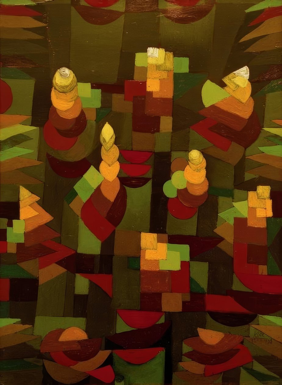 o crescimento das plantas de Paul Klee