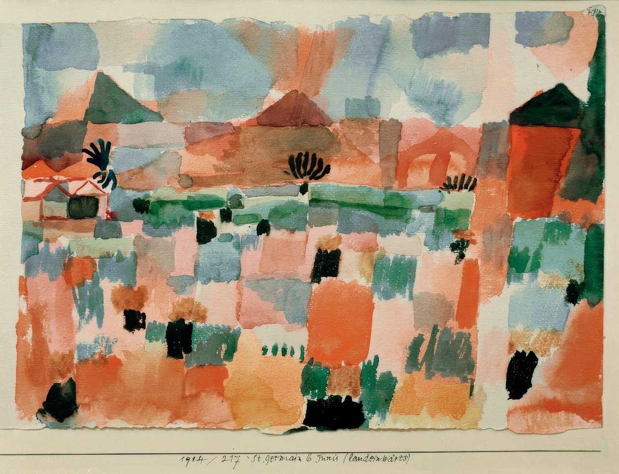 St. Germain b. Tunis (interior da terra) de Paul Klee