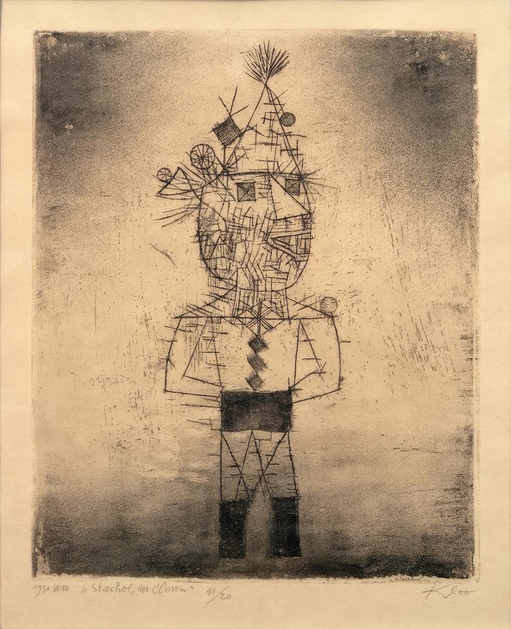 Picar o palhaço de Paul Klee