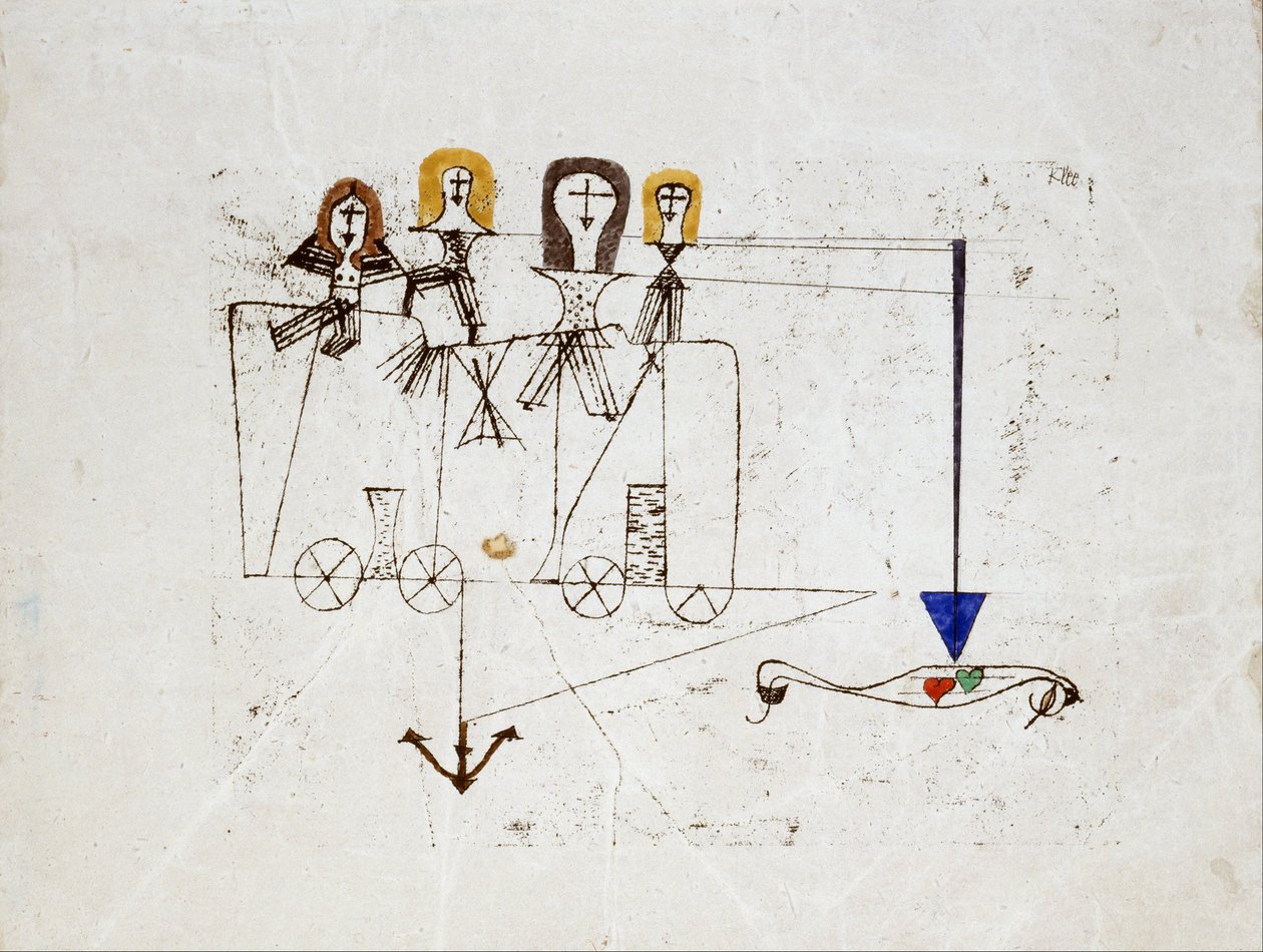 The Virtue Wagon (para a memória de 5 de outubro de 1922) de Paul Klee